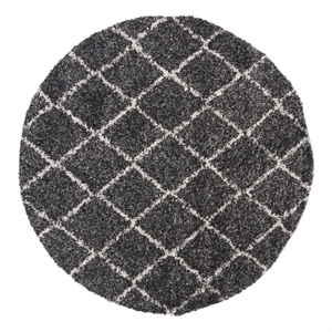 Safavieh Arizona Shag 6'-7&quot x 6'-7&quot Jute Power Loomed Rug in Dark Gray / Beige
