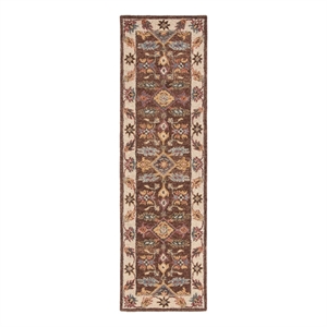 Safavieh Antiquity2'-3&quotx8'-0&quotWool and Cotton Hand Tufted Rug in Brown/Ivory