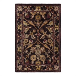 Safavieh Antiquity 2'-3&quot x 4'-0&quot Wool Hand Tufted Rug in Plum / Gold