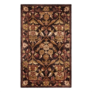 Safavieh Antiquity 3'-0&quot x 5'-0&quot Wool Hand Tufted Rug in Plum / Gold