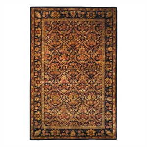 Safavieh Antiquity 3'-6&quot x 3'-6&quot Wool Hand Tufted Rug in Plum / Gold