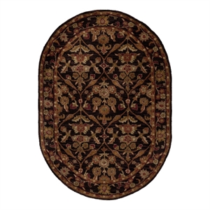 Safavieh Antiquity 4'-6&quot x 6'-6&quot Wool Hand Tufted Rug in Plum / Gold