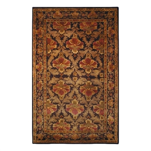 Safavieh Antiquity 3'-6&quot x 3'-6&quot Wool Hand Tufted Rug in Burgundy / Gold