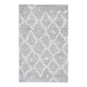 Safavieh Arizona Shag 3'-2&quot x 5'-0&quot Jute Power Loomed Rug in Gray / Ivory