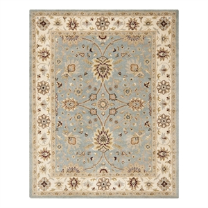 Safavieh Antiquity6'-0&quotx9'-0&quotWool and Cotton Hand Tufted Rug in Light Blue/Ivory