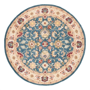 Safavieh Antiquity 3'-6&quot x 3'-6&quot Wool Hand Tufted Rug in Blue / Beige