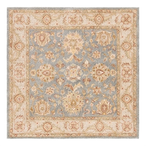 Safavieh Antiquity 8'-0&quot x 8'-0&quot Wool Hand Tufted Rug in Blue / Beige