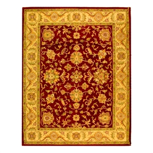 Safavieh Antiquity 7'-6&quot x 9'-6&quot Wool Hand Tufted Rug in Red / Gold