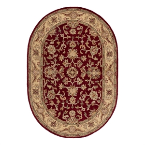Safavieh Antiquity 7'-6&quot x 9'-6&quot Wool Hand Tufted Rug in Red / Gold