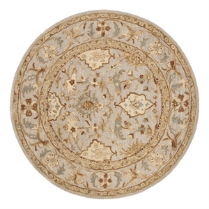 Safavieh Antiquity 6'-0&quot x 6'-0&quot Wool Hand Tufted Rug in Light Gray