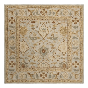 Safavieh Antiquity 6'-0&quot x 6'-0&quot Wool Hand Tufted Rug in Light Gray