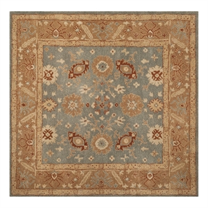 Safavieh Antiquity 6'-0&quot x 6'-0&quot Wool Hand Tufted Rug in Blue / Beige