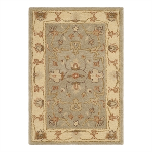 Safavieh Antiquity 2'-0&quot x 3'-0&quot Wool Hand Tufted Rug in Light Gray / Beige