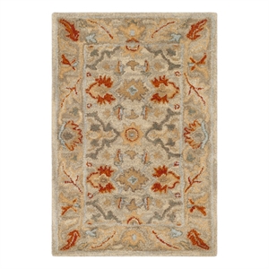 Safavieh Antiquity 2'-0&quot x 3'-0&quot Wool Hand Tufted Rug in Beige / Multi-Color