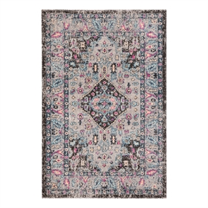 Safavieh Artisan 3'-3&quotx5'-3&quotJute and Cotton Power Loomed Rug in Light Gray/Black