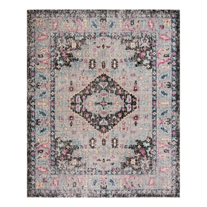 Safavieh Artisan9'-0&quotx12'-0&quotJute and Cotton Power Loomed Rug in Light Gray/Black
