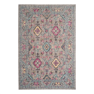 Safavieh Artisan 5'-1&quot x 7'-6&quot Jute Power Loomed Rug in Light Gray / Light Blue