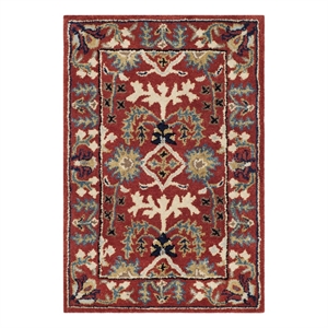 Safavieh Antiquity 2'-0&quot x 3'-0&quot Wool Hand Tufted Rug in Red / Multi-Color