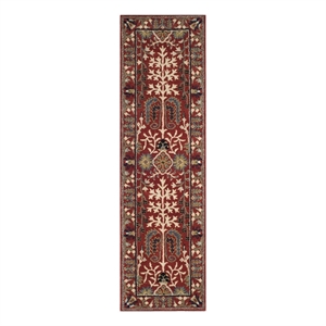 Safavieh Antiquity 2'-3&quot x 8'-0&quot Wool Hand Tufted Rug in Red / Multi-Color