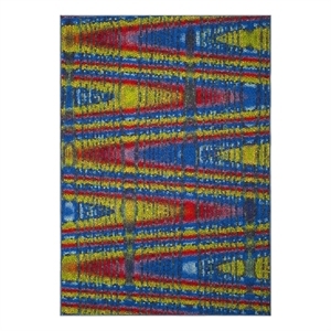 Safavieh Aztec 4'-0&quot x 6'-0&quot Nylon Power Loomed Rug in Blue / Multi-Color