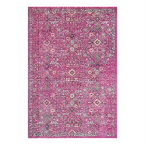 Safavieh Artisan 4'-0&quot x 6'-0&quot Jute Power Loomed Rug in Fuscia/Dark Gray