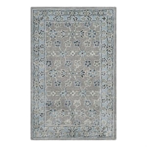 Safavieh Bella 2'-6&quot x 4'-0&quotWool and Cotton Hand Tufted Rug in Silver/Light Blue