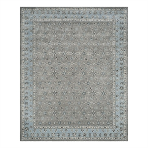 Safavieh Bella8'-0&quot x 10'-0&quotWool and Cotton Hand Tufted Rug in Silver/Light Blue