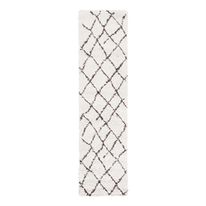 Safavieh Berber Shag 2'-3&quot x 8'-0&quot Jute Power Loomed Rug in Cream / Brown