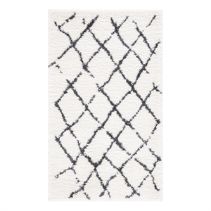 Safavieh Berber Shag 3'-0&quot x 5'-0&quot Jute Power Loomed Rug in Cream / Brown