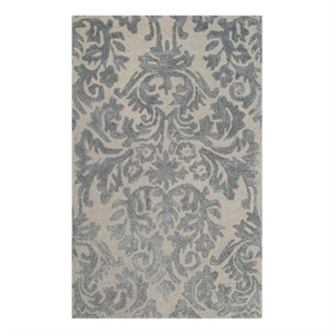 Safavieh Bella 2'-6&quot x 4'-0&quot Wool and Cotton Hand Tufted Rug in Ivory / Silver