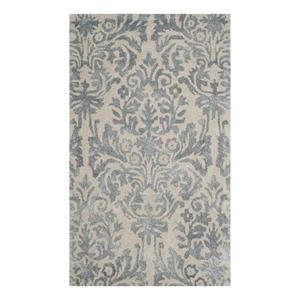 Safavieh Bella 3'-0&quot x 5'-0&quot Wool and Cotton Hand Tufted Rug in Ivory / Silver