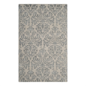Safavieh Bella 5'-0&quot x 8'-0&quot Wool and Cotton Hand Tufted Rug in Ivory / Silver