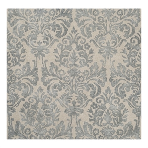 Safavieh Bella 5'-0&quot x 5'-0&quot Wool and Cotton Hand Tufted Rug in Ivory / Silver