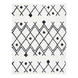 Safavieh Berber Shag 6'-0&quot x 9'-0&quot Jute Power Loomed Rug in Ivory / Dark Gray