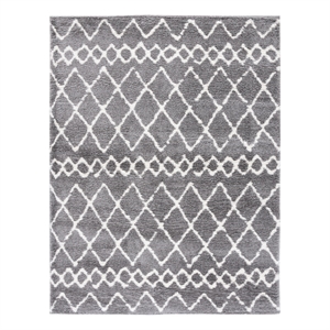 Safavieh Berber Shag 8'-0&quot x 10'-0&quot Jute Power Loomed Rug in Light Gray / Cream