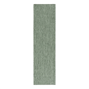 Safavieh Beach House 2'-2&quot x 8'-0&quot Polyester Power Loomed Rug in Green