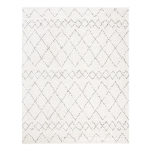 Safavieh Berber Shag 6'-0&quot x 9'-0&quot Jute Power Loomed Rug in Cream / Light Gray