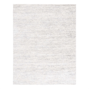 Safavieh Berber Shag 6'-7&quot x 9'-0&quotPolyester Power Loomed Rug in Ivory/Light Gray