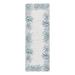 Safavieh Beach House 2'-2&quot x 6'-0&quot Polyester Power Loomed Rug in Blue / Ivory