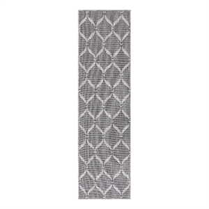 Safavieh Beach House 2'-2&quot x 6'-0&quot Polyester Power Loomed Rug in Charcoal / Gray
