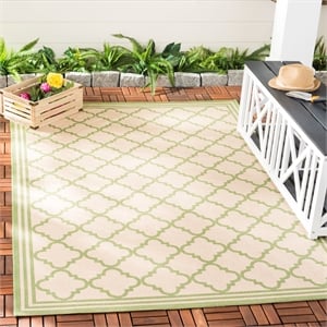 Safavieh Beach House 5'-3&quot x 7'-6&quot Power Loomed Rug in Cream / Olive