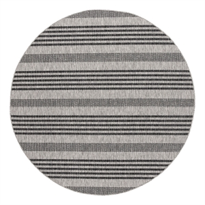 Safavieh Beach House 6'-7&quot x 6'-7&quot Polyester Power Loomed Rug in Gray / Charcoal
