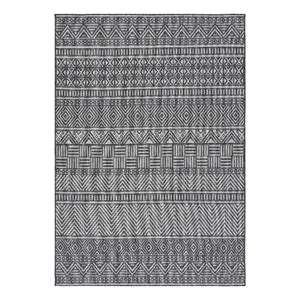 Safavieh Beach House 5'-3&quot x 7'-6&quot Polyester Power Loomed Rug in Charcoal / Gray