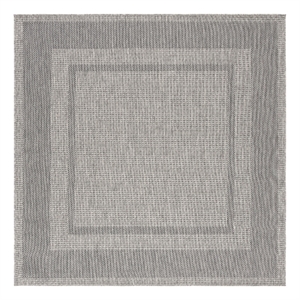 Safavieh Beach House 6'-7&quot x 6'-7&quot Polyester Power Loomed Rug in Gray / Charcoal