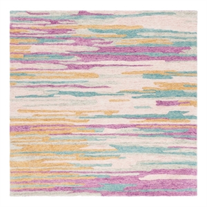 Safavieh Bellagio 6'-0&quot x 6'-0&quot Wool and Cotton Hand Tufted Rug in Yellow /Green