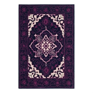 Safavieh Bellagio 2'-0&quot x 3'-0&quot Wool Hand Tufted Rug in Purple / Ivory