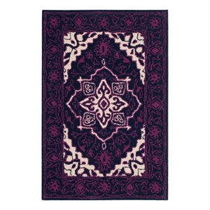 Safavieh Bellagio 2'-6&quot x 4'-0&quot Wool Hand Tufted Rug in Purple / Ivory