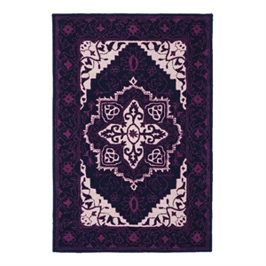 Safavieh Bellagio 4'-0&quot x 6'-0&quot Wool Hand Tufted Rug in Purple / Ivory