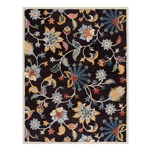 Safavieh Blossom 8'-0&quot x 10'-0&quot Wool and Cotton Tufted Rug in Brown / Yellow