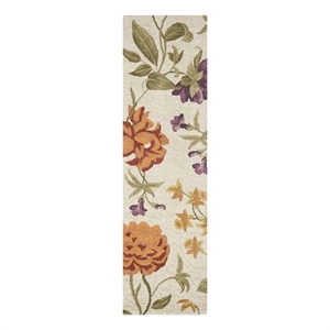 Safavieh Blossom 2'-3&quot x 8'-0&quot Wool Hand Hooked Rug in Ivory / Multi-Color